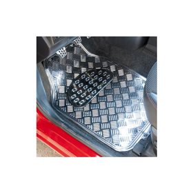 Alfombra Goma Alumino Look 4 Piezas Cs6