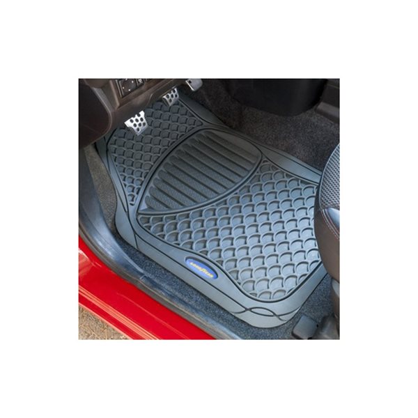 Alfombra Goma Gris 4 Piezas Goodyear Cs4
