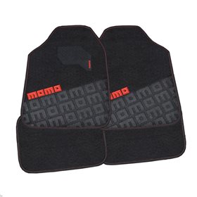 Alfombras Universal Momo 008 Juego De 4 Piezas Color Negro/rojo