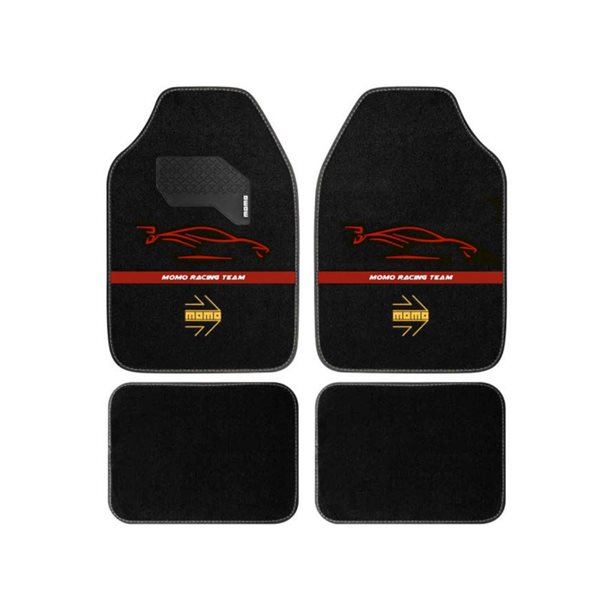 Alfombra Carp.car Racing Blk-red -4uds