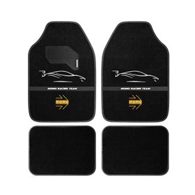 Set Alfombras Universal Momo Racing Negro-blanco