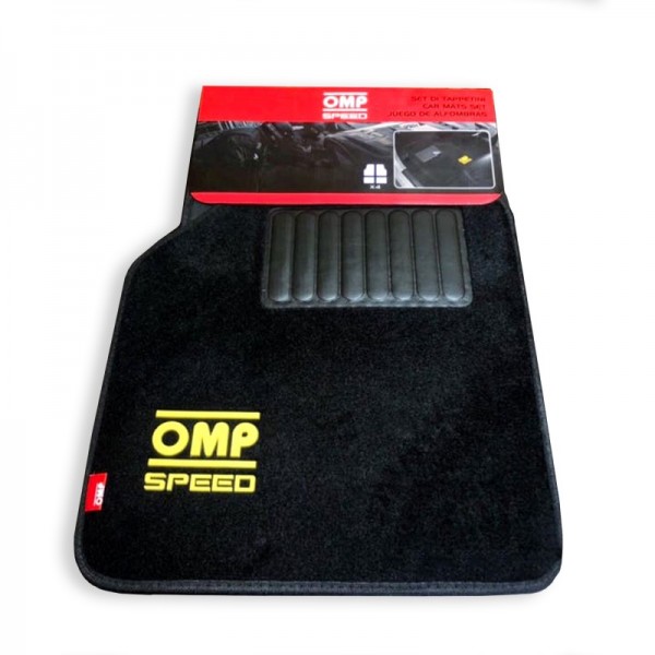 Kit Alfombras Omp Speed Logo Amarillo